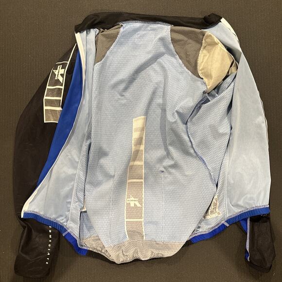 Vintage Assos Prosline Air Block Cycling Jacket Size small Blue & Black Zip Up - Picture 3 of 3